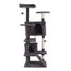 55" Cat Tree Cat Scratching Condo Kitten Tower Playhouse W/ Cave & Ladders