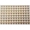 96 Gold Glittery Small Self Adhesive Heart Stickers 7mm