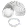 SPARES2GO 2m Vent Hose + Adapter/Connector Ring for AEG Tumble Dryer