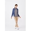 Selvan Fleece Lined Warm Border Pattern Turtleneck Gray LL