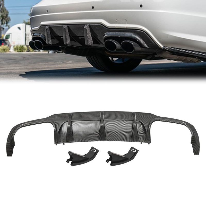 YIYIBYUS Rear Diffuser Compatible with Mercedes-Benz W204 C250 C300 ...