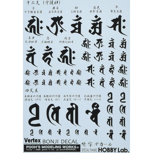 Poos Modeling Works Beltex Sticker Decal Black Plastic Model Decal VOW-01K