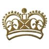 ETDesign #E02401 Gold Royal Crown Embroidery Iron On Applique Patch-3.25" by 2"