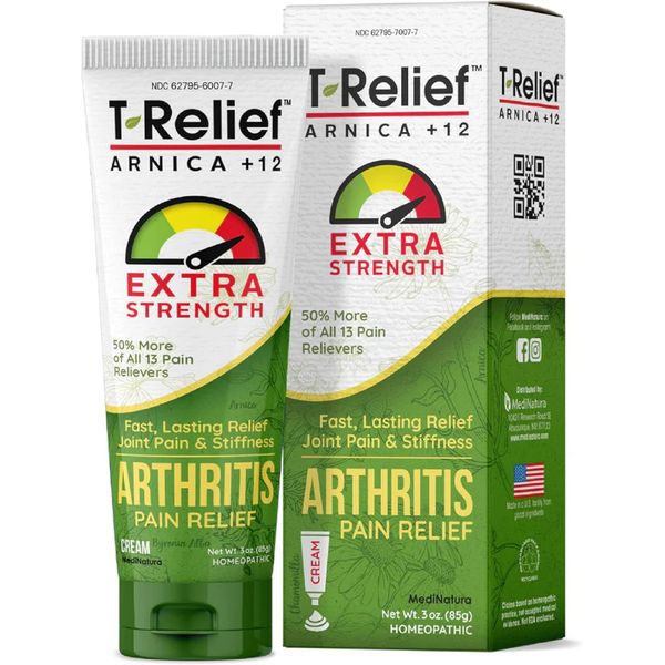 T-Relief Extra Strength Arthritis Pain Relief Cream, Arnica & Natural Medicines,