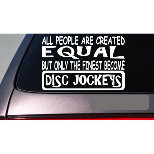 Disc Jockeys all people equal 6" stickerE492 decal vinyl turntable microphone