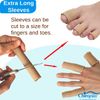 Chiroplax Toe Tubes Sleeves Protectors Cushions Fabric & Gel Lining Finger Toe Separator Tubing for Bunion Hammer Toe Callus Corn Blister (3 Pack, Medium)