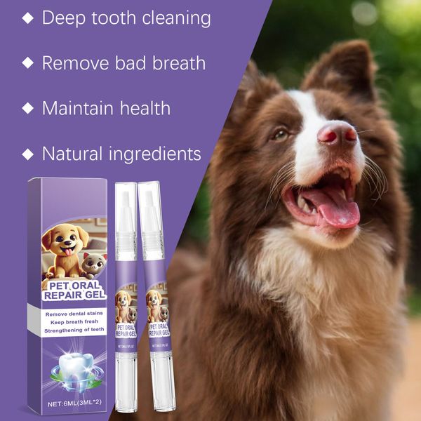 Pet Teeth Cleaner Pen 2X Dog Tooth Cleaning Gel Natural Dog Tooth imaginative