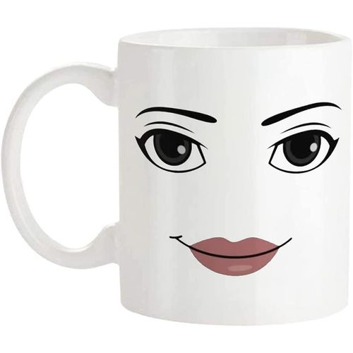 Fonhark - Funny Gamer Mug Set, MAN FACE Mug, WOMAN Face Mug, Birthday Mug, (Pack of 2), 11 Oz Novelty Coffee Mug/Cup, White