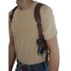 Barsony Brown Leather Cross Harness Shoulder Holster for Ruger LC9 Right