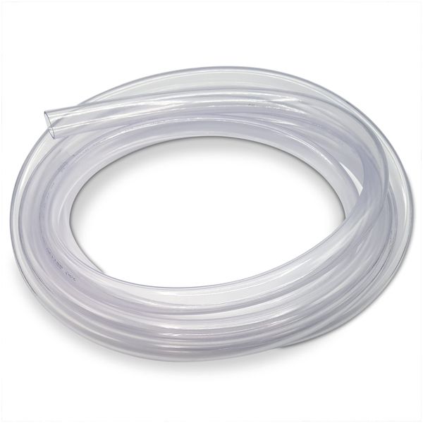 Flexible Hose Pipe 16mm Inside Diameter 20mm Outside Diameter – 4 Metres Clear PVC Food Grade Clear Plastic Tube for Fish Food, Engineering, Food Industry – Multipurpose PVC Pipe. Set by MYPURECORE