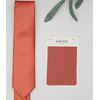ZENXUS Solid Skinny Ties for Men, 2.5 inch Slim Terra Cotta Necktie
