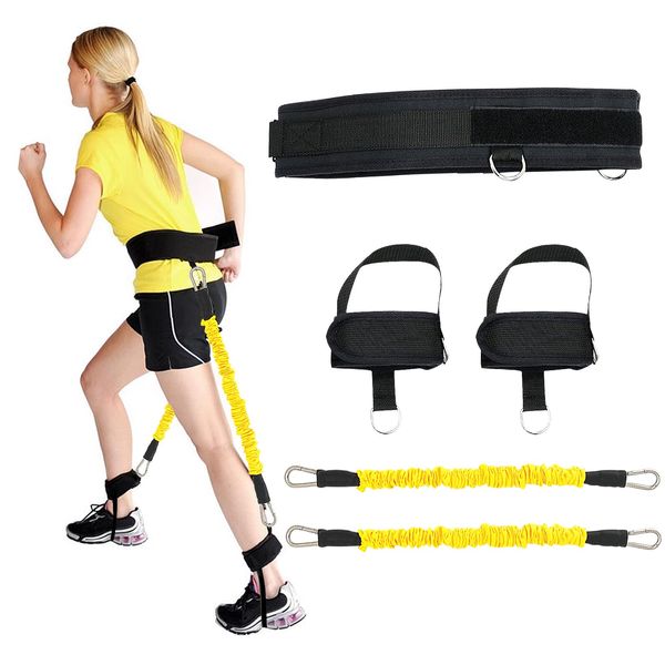 CMD Vertical Jump Trainer, Muscle Trainer, Leg Strength Resistance Band, Stretch Band, Natural Rubber Tube, Tear Protection, Vertical Jump Training, Basketball, Football, Volleyball, Tennis, Full Body