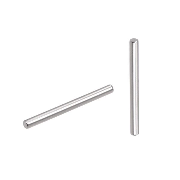 sourcing map 100Pcs 2mm x 22mm Dowel Pin 304 Stainless Steel Pegs Support Shelves Silver Tone