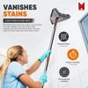 Rotating Baseboard Cleaner Tool with Adjustable Handle & Reusable Microfiber Pad