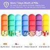 Weekly Stackable Pill Organizer,4 Times A Day Pill Organizer Box Morning, Noon, Evening, and Bedtime,7 Stackable Compartments
