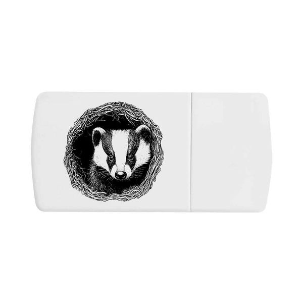 'Badger in a Den ' Pill Box with Tablet Splitter (PI00033095)