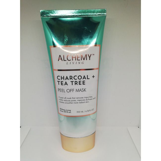 Alchemy Living Charcoal + Tea Tree Peel Off Mask. 6.76 FL OZ Removes Impurities