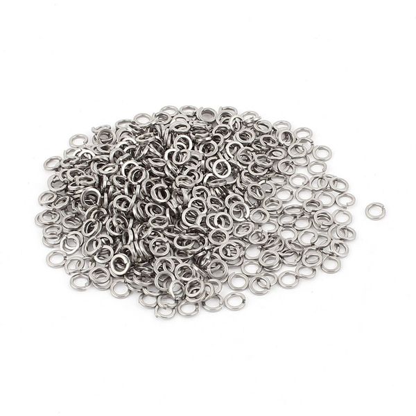 uxcell 500pcs 304 Stainless Steel M3 Split Lock Spring Washer Ring Gasket