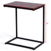 ReunionG Sofa Side End Table, End Stand Desk Coffee Tray Side Table, C Shaped Table Laptop Holder, Over Bed Table (Walnut)