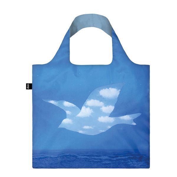 LOQI Museum Rene Margritte the Promise Reusable Shopping Bag,Blue