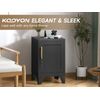 Metal Nightstand End Side Table 2 Shelves Storage Organizer Bedside Table w/lock