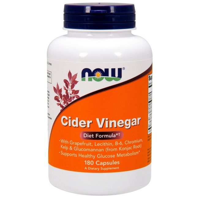 NOW Foods Cider Vinegar, 180 Capsules