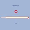 Labasics Copper Metal Electrode Holder, Multi-Purpose Screw Type Replaceable Metallic Electrode Holder Clip Working Electrode Holder for Electrolytic Cells
