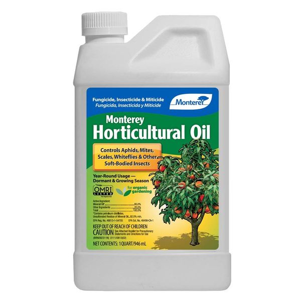 Monterey LG 6299 Horticultural Oil Concentrate Insecticide/Pesticide Treatment for Control of Insects, 32 oz