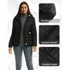 wantdo Women's Ultra Light Down Jacket Winter Packable Warm Coat Black Medium