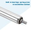 sourcing map Stainless Steel Conveyor Roller 1" Diameter 10" Length Gravity Transmission Replacement Part Galvanized End (Silver)