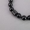 COAI Black Tourmaline Stone Simple Beaded Bracelet for Men