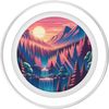 Lofi Anime Mountain Range Wilderness Landscape PopSockets PopGrip for MagSafe