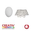 CREATIV DISCOUNT® Cotton Eggs, White, 30 mm, Pack of 20 in Bag