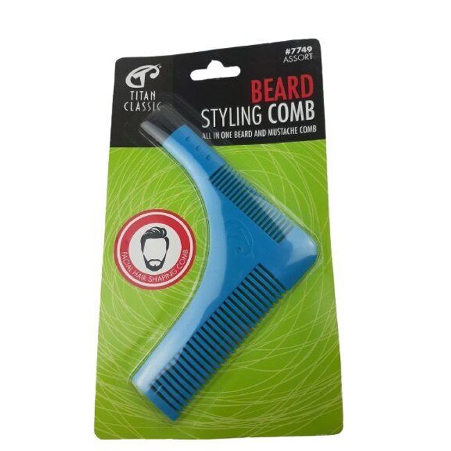 Titan Classic Beard Styling Comb, Colors Will Vary