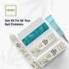 Onsen Secret Essential Nail Reboot Kit (Serum) - Professional Nail File, 3-Way Nail Buffer Block Nail File w/Replacement Pads & Nail Strengthening Cuticle Cream for Healthy Nails