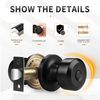 Probrico (10 Pack Black Privacy Locks, Keyless Interior Door Knobs (Cylindrical Shape Knob), Contemporary Hardware for Bathroom Bedroom