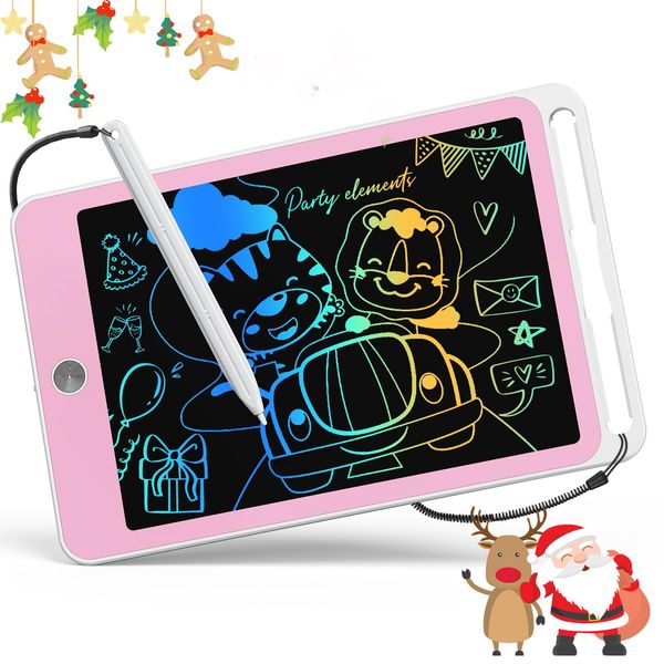 ORSEN LCD Drawing Tablet for Kids 8.5 Inch Writing Board Children's Toy, 3-8 Years Boys&Girls Writing Tablet Toddler Drawing Pad Drawing Sensory Travel for Toddler Toys Birthday Gifts (White Pink)