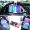 Generic Car Steering Wheel Phone Holder - Universal Smartphone Mount - Rubber Snap-On - Easy Installation