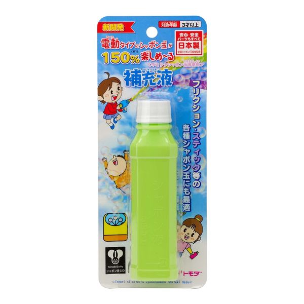 TOMODA 730-21 Bubble Liquid 4.2 fl oz (125 ml), 150% Enjoy Electric Type Bubbles Refill Liquid Stick, Friction, For Electric Use, Made in Japan