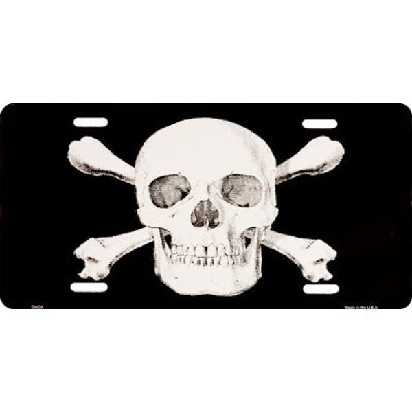 Skull & Crossbones License Plate , 12x6