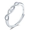 VIKILEE 925 Sterling Silver Ring, Eternity Symbol, Adjustable Size Girlfriend Engagement Ring