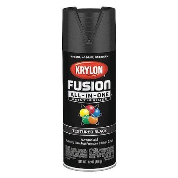 Krylon K02776007 Textured Spray Paint,Black,12 Oz.