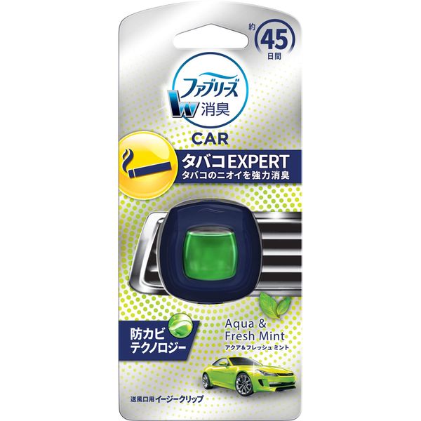 Febreze Car Air Freshener, Clip Type, Easy Clip, Tobacco Expert, Aqua & Fresh Mint, 0.8 fl oz (2.2 ml)