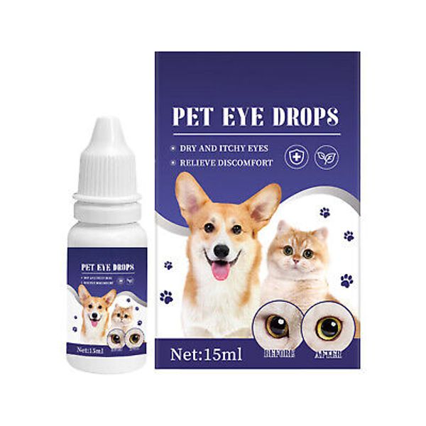 15ml Pet Eye Drops - Lanosterol Solution For Dogs & Cats, Improves Eye Health