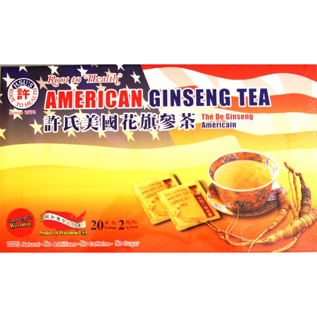 Root to Health AMERICAN GINSENG TEA 20 Tea Bags MADE IN USA 100% Natural