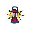 CafePress Camping Lamp Rectangle Car Bumper Magnet