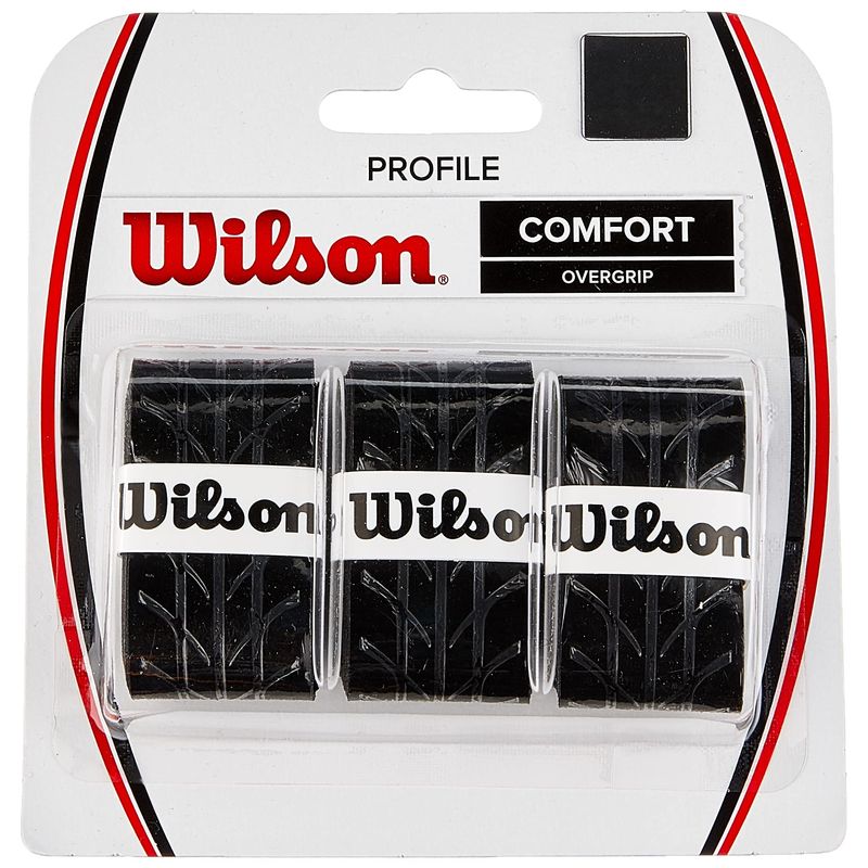 Wilson Tennis Profile Racket Overgrip - Black (3 Pieces) - Online ...