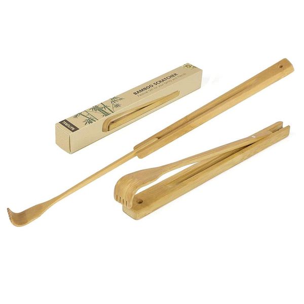 Back Scratcher, WOVTE Folding Bamboo Back Massager Tool Stocking Fillers for Adult Men Women Christmas Gifts for Men Women Itching Relief Body Relaxation