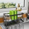 Sponge Holder for Kitchen Sink Rustproof Sponge Holder Sink Caddy Soap Dispenser