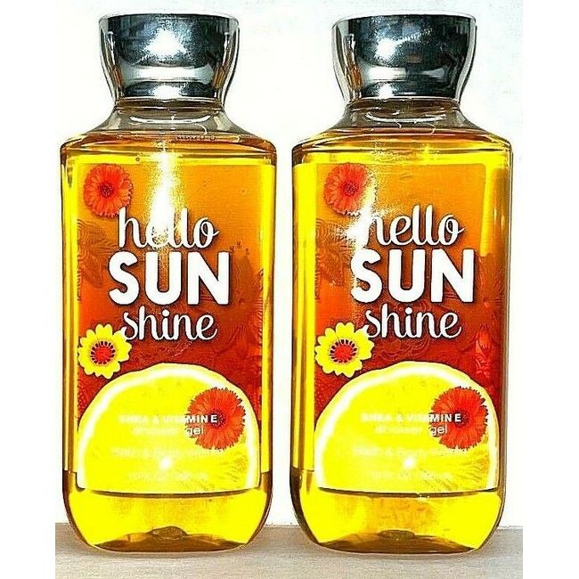 2 HELLO SUN SHINE Shower Gel Bath & Body Works 10 oz